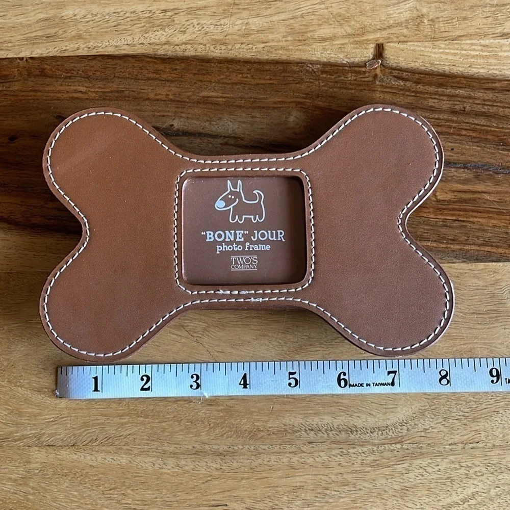 Two’s Company Brown Dog Bone Picture Frame